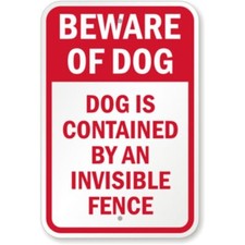 Beware Of Dog Aluminum Weatherproof 8" x 12" Sign