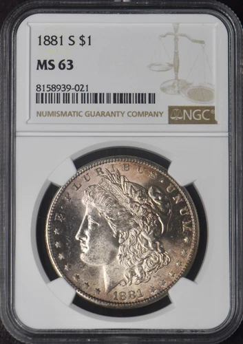 1881-S Morgan Silver Dollar - NGC MS63 Toned - ✪COINGIANTS✪