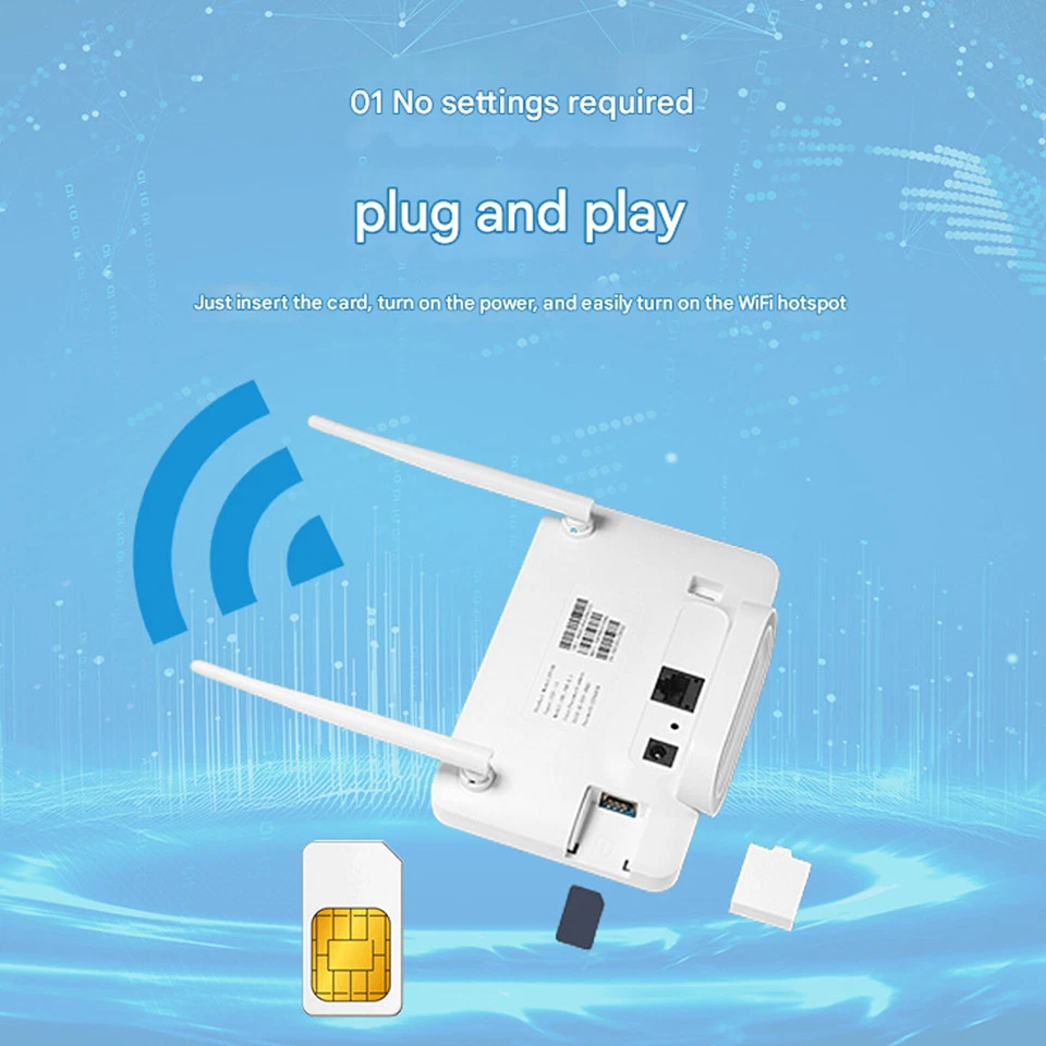300Mbps 4G WiFi With Sim Card Slot Router Waterproof LTE Wireless Outdoor CPE - Image 3 of 4