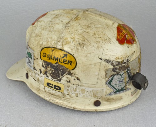 TWO MSA Comfo-Cap Plastic Mining Safety Hard Hats Black & White - Picture 16 of 23
