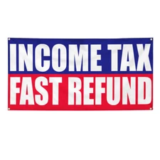 Vinyl Banner Multiple Sizes Income Tax Fast Refund Irs Promotion Business