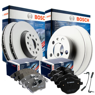 BOSCH Bremsenset AUDI A3, SEAT ALTEA,SKODA VW Ø288mm VORN Ø255mm HINTEN+ WAKO