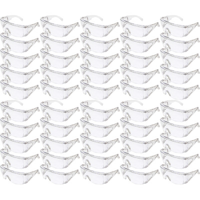 50 Hurricane Lab Safety Glasses Fits Over Glasses Clear Lens Side Shields