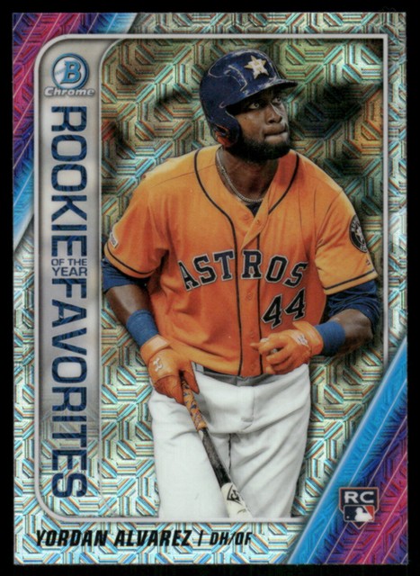 2020 Bowman #ROYF-YA Yordan Alvarez Rookie of the Year Favorites Mojo Refractor