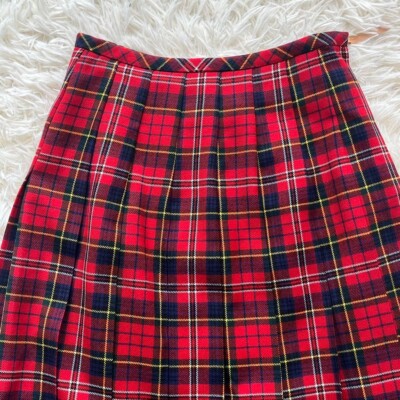 Comme des Garçons Crazy Check Skirt COMME des GARCONS Tartan Check Skirt Red Size M Wool 100% | eBay