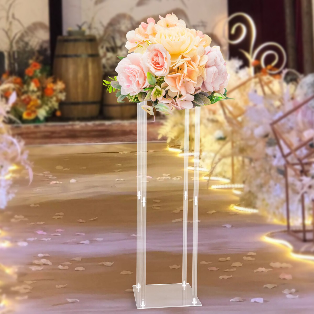 Acrylic Flower Stand Vase Column Stand Wedding Flower Stand