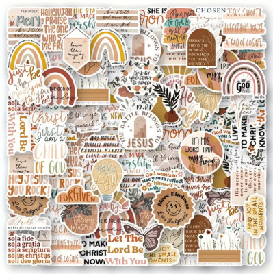50Pcs Inspirational Christian Stickers, Bible Verse Faith Stickers ...