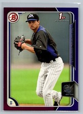 Bowman #BCP12 Emerson Jimenez Chrome Prospects Purple Refractors