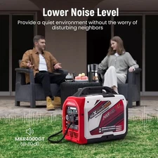 Dual Fuel Inverter Generator Portable Super Quiet Electric Start EV-charging