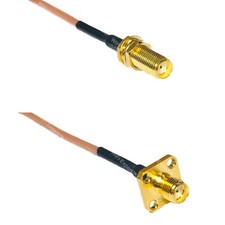 RG316 SMA Female Long to SMA FEMALE FLANGE RF Cable Rapid-SHIP LOT