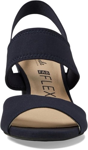 LifeStride Size 8.5 Women's Fiona Slingbacks Heeled Sandal LuxNavy Texture NEW - 第 3/12 張圖片