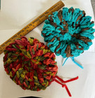 Lot of 2, Crochet Hair Bun Cover, Snood, Bun Holder XL with ribbon ties — photo 1