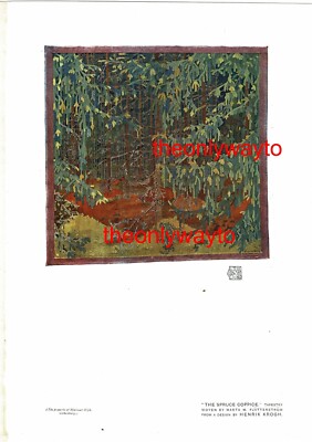 Der Fichtenbau, Wandteppich von Henrik Krogh, Buchillustration (Druck), 1913