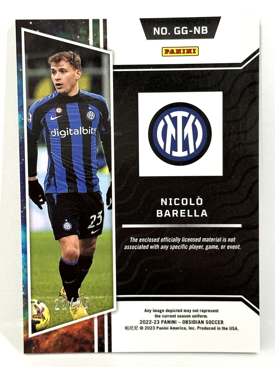2022-23 Panini Obsidian Inter Milan Galaxy Gear Nicolo Barella Red