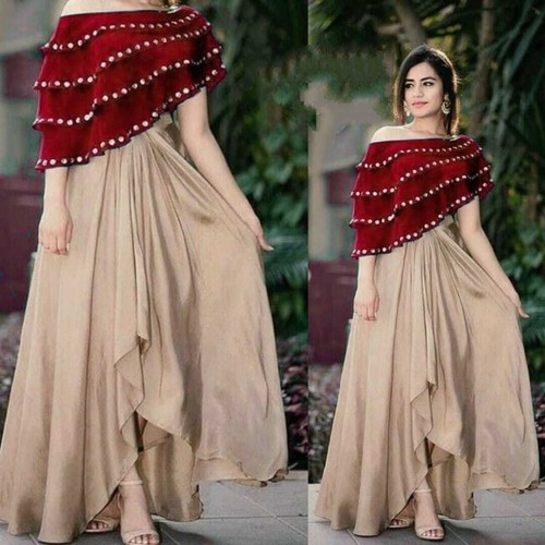 Indo Western Dress For Women Crop Top 
