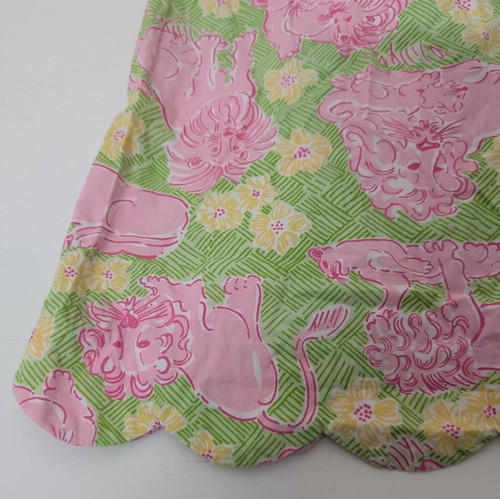 Lilly Pulitzer Lazy Lions Cubs Floral Dress Girls Size 6X Green Pink Preppy - Picture 4 of 11
