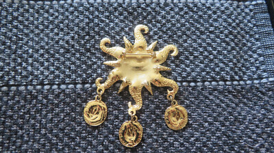 Vintge Celestial Sun Brooch/Pin | eBay