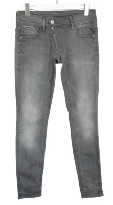 G-Star Lynn Zip Mid Skinny Jeans Damen W27/L32 Stretch Denim Grau