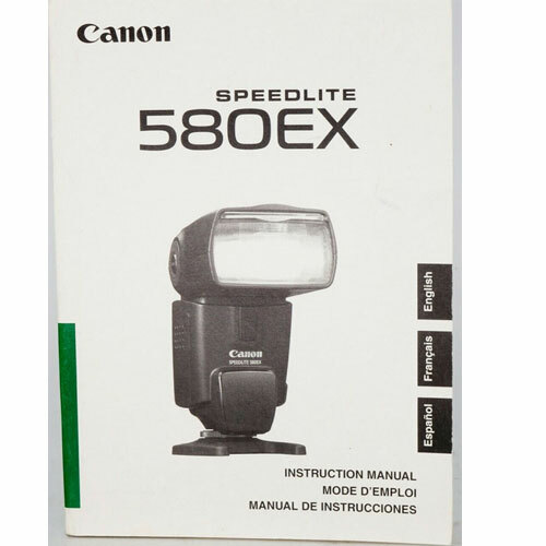 Canon Genuine 580EX Flash Speedlite Instruction Owners Manual Book NEW