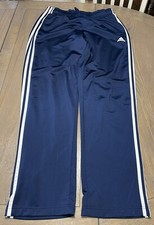 Adidas Essentials Men's 3-Stripes Tricot Track Sweatpants Black/White  BK7404 