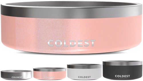 Coldest 42oz Dog Bowl - Stainless Steel Non Slip Dog Bowls, Cats, Pet Feeding - Picture 28 of 153