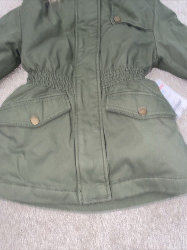 New $129 Thereabouts 3 in 1 Winter Parka Coat, Army Green, Girls XXS 4/5 - Picture 3 of 10