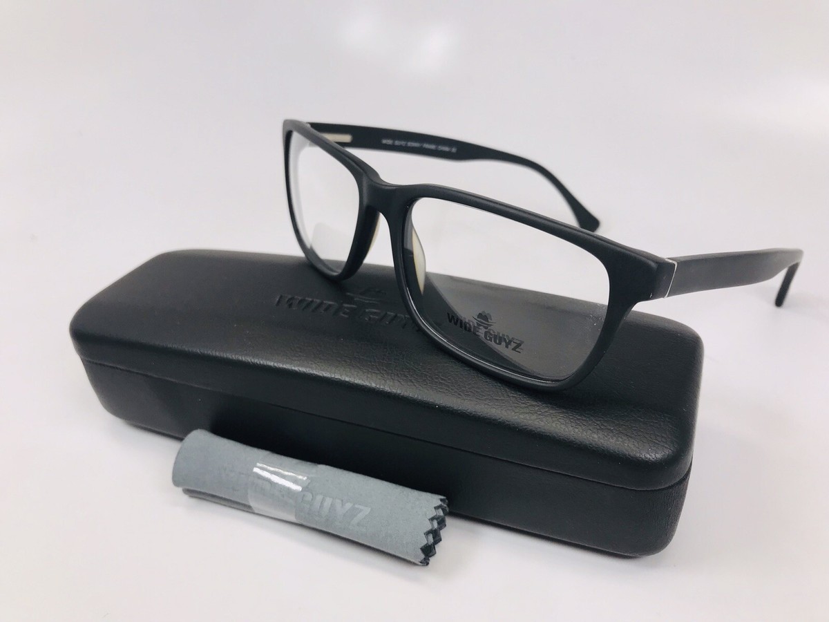 New WIDE GUYZ Matte Black WILLY Eyeglasses 58/17/150 for Large Men New Wide Guyz Matte Black SONNY Eyeglasses 58mm for The  main image 4