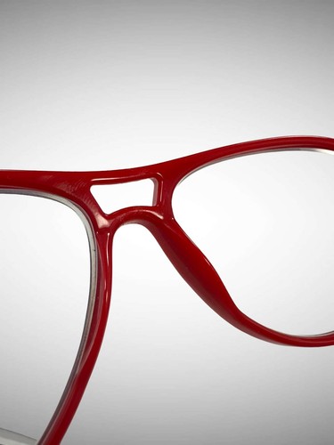 Zenni Occhiali da aviatore in plastica rossa solida 806018 - Foto 4 di 10