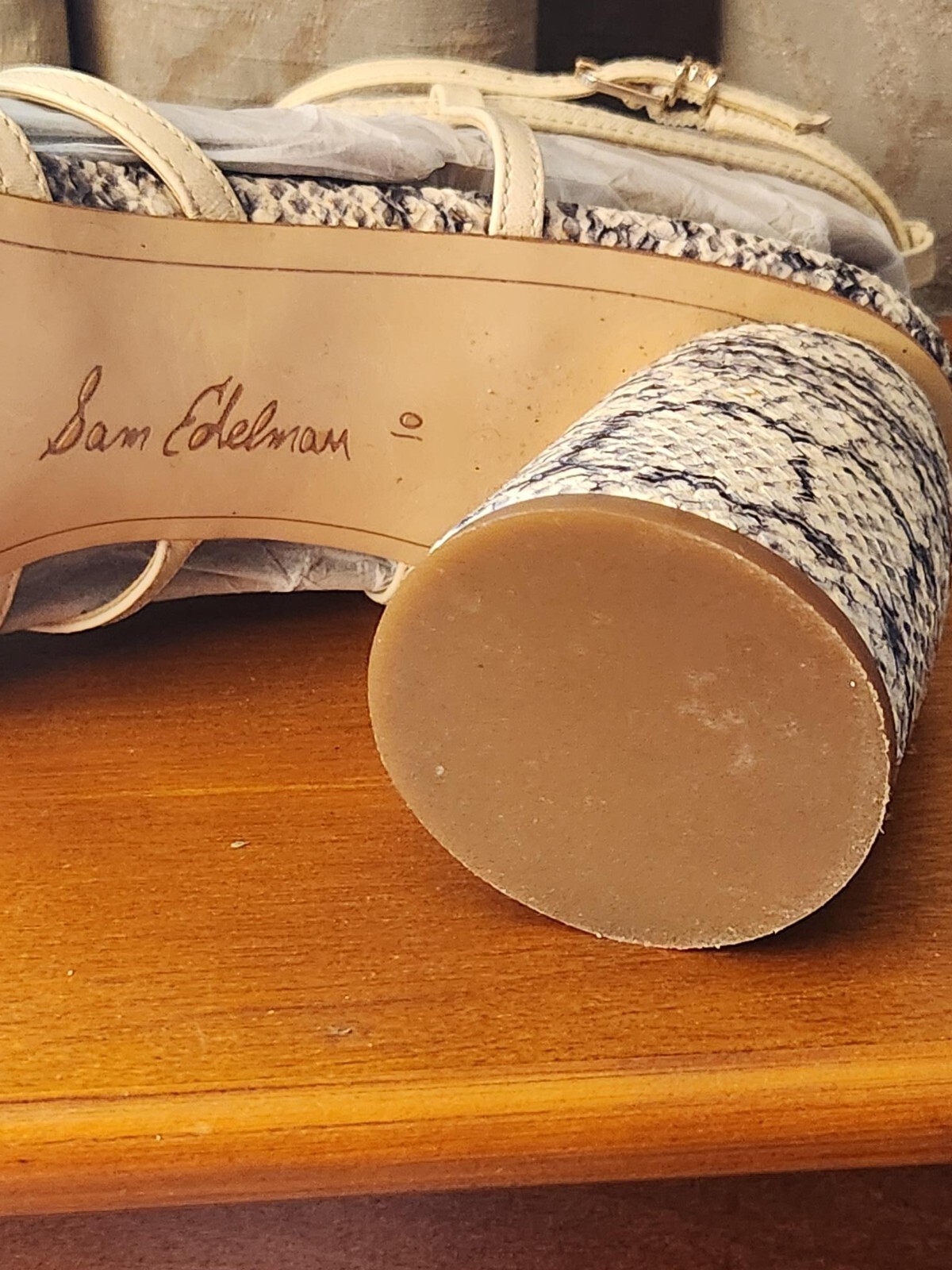 Sam Edelman Daffodil Ivory Python Strappy Sandals… - image 7