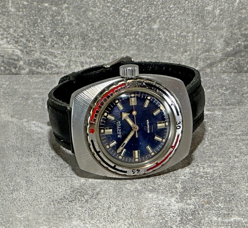 Vintag watch, VOSTOK amphibian, Komandirskie, Soviet military mechanical men's - Picture 5 of 12