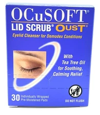 AUTHENTIC & NEW - OCUSOFT - LID SCRUB OUST - PRE-MOIST PADS - 30 CT (EXP. 09/28)