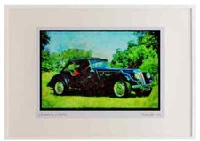 British Cars 354033 MG TF Midget 1954 A2 Picture Frame Watercolour print