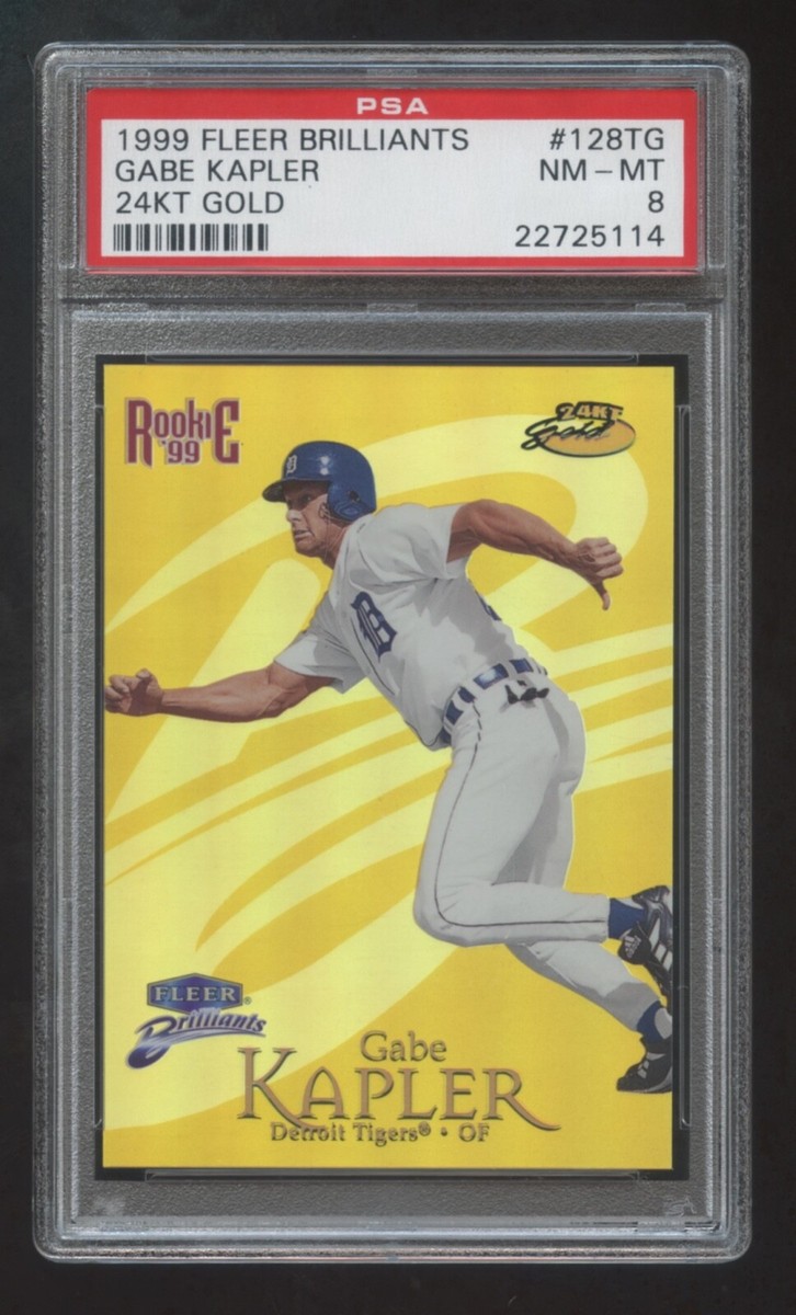 POP 1 PSA 8 GABE KAPLER 1999 FLEER BRILLIANTS 24 KT GOLD ROOKIE 