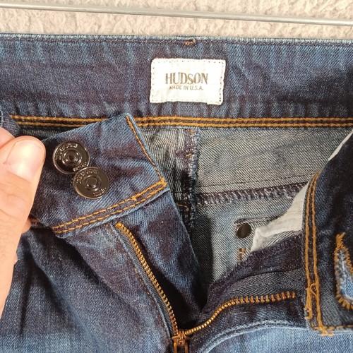 Hudson Womens Juniors Blue Jeans Size 27 Skinny Logo Double Button Comfortable - Picture 4 of 10