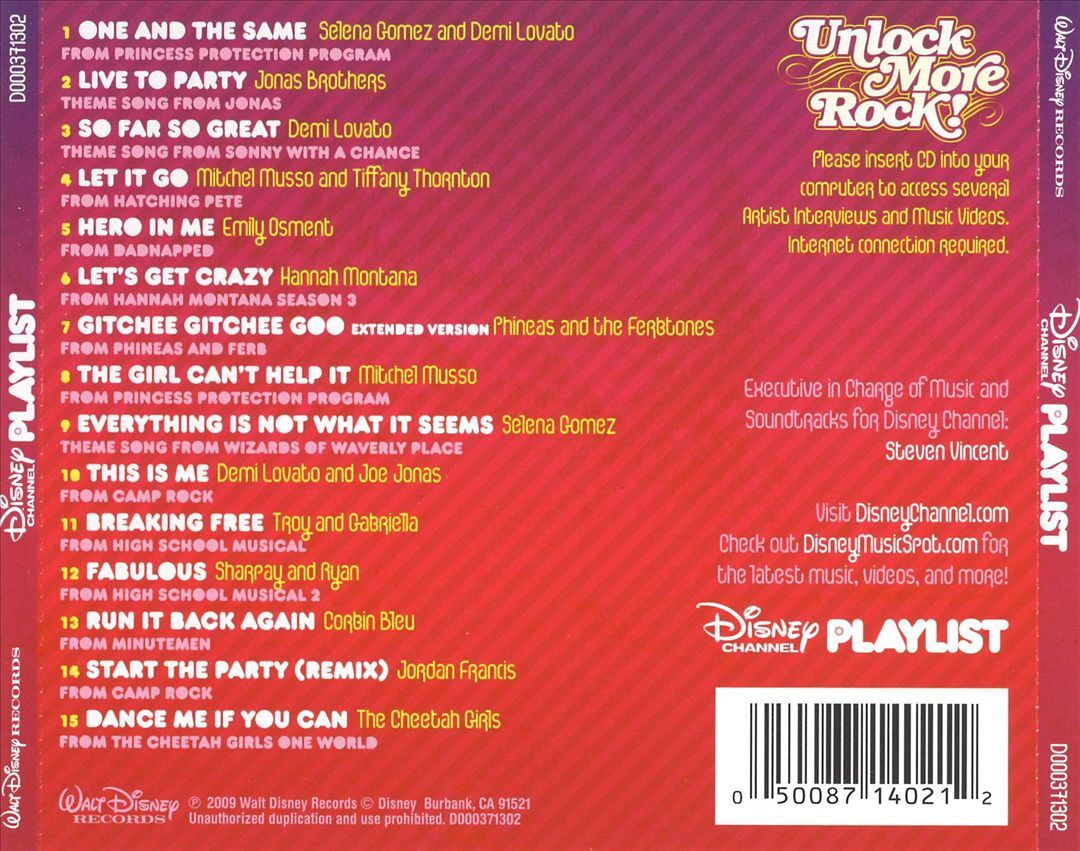 VARIOUS ARTISTS DISNEY CHANNEL PLAYLIST NEW CD 50087140212 | eBay