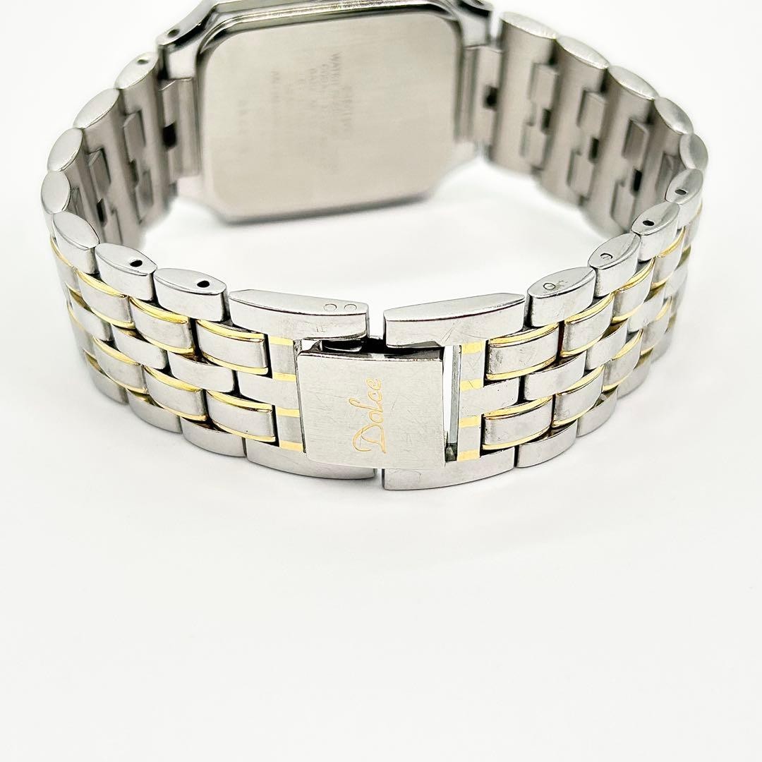新品電池/未使用級/稼働 セイコー ドルチェ 合金 5E30-5A40 クォーツ SEIKO DOLCE 5E30-5A40 Vintage Quartz White Dial Watch Japan Wrist