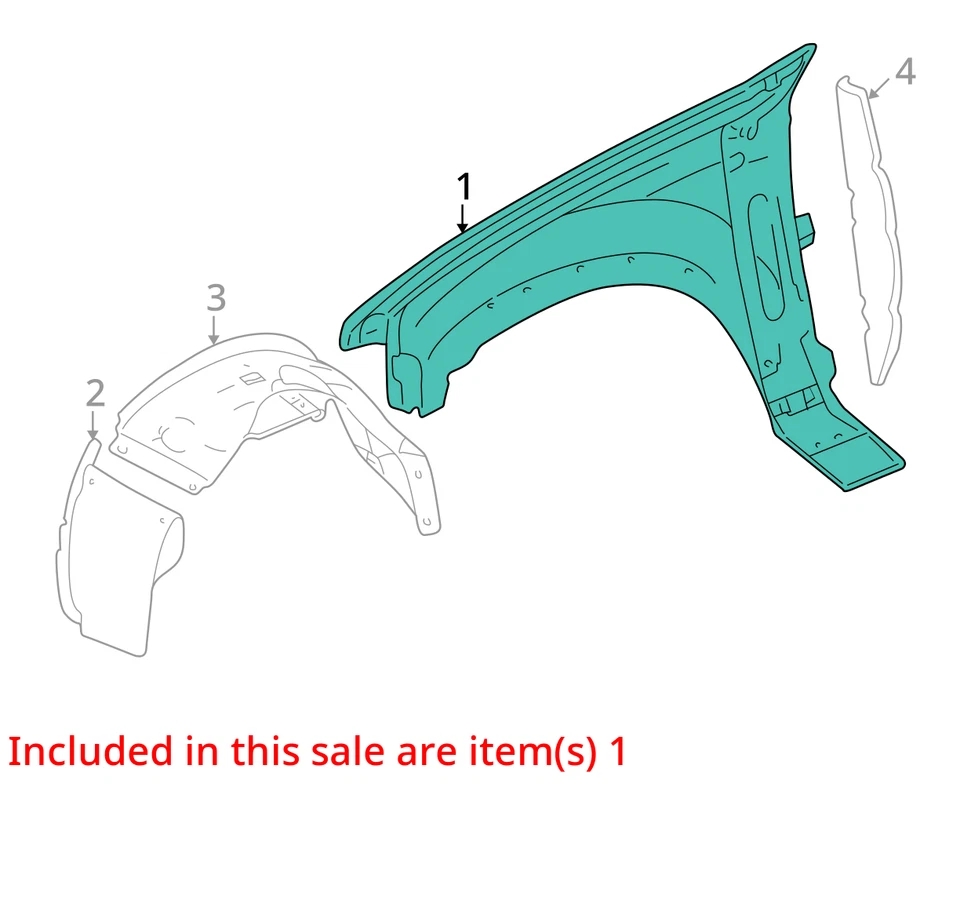 Guardabarros delantero Lincoln Aviator 2003-2005 ASM 3C5Z16006AA - NUEVO OEM Foto 2 de 3
