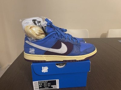 Nike Dunk Low Undefeated 5 On It Dunk vs. AF1 Signal Blue Size 8.5