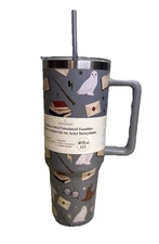 NEW Harry Potter Icons Stainless Steel Insulated Tumbler 40oz • Gray Color