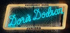 Antique Neon Department Store Display Vintage Advertising Sign Window Glass
