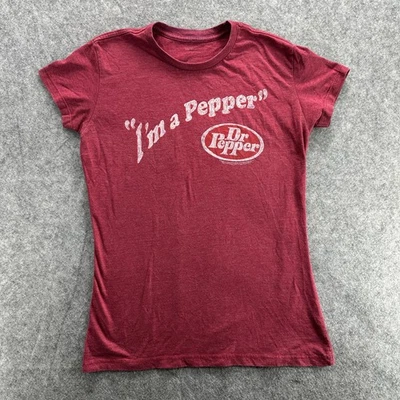 Dr Pepper Shirt Womens 2XL Red I'm a Pepper Graphic Tee Soft Crewneck Soda - Photo 1/4