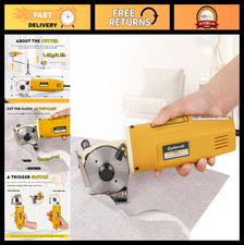 Electric Rotary Fabric Cutter - Multi-layer Scissors for Cloth, Leather  Carpet