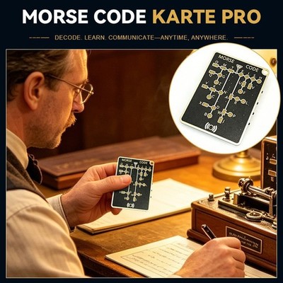 1-3pcs Morse Code Karte Pro Pocket-Size LED Trainer Morse Code Trainer Card Pro