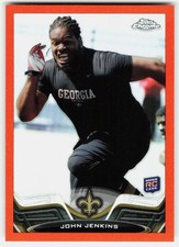 2013 Topps Chrome Orange Refractors John Jenkins Rookie #151 Saints RC