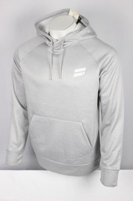 Hurley Men's Exist Slash Logo Pullover Hoodie Sweatshirt M Medium Light Grey