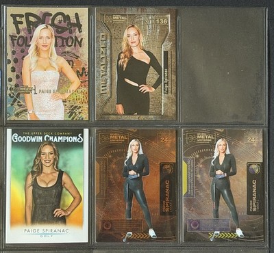(5) Different Paige Spiranac - Multi-Sport Card Lot w/ Cooper Parallel - Golfer