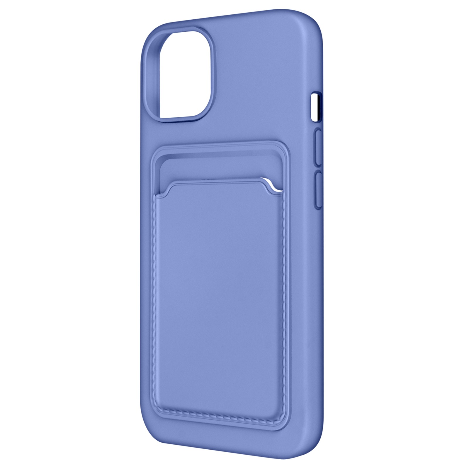Coque silicone iPhone 12 Pro Forcell violette avec porte-carte intégré protectrice