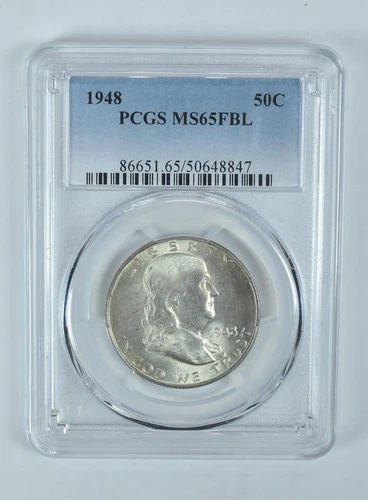 1948 Franklin Half Dollar MS65 FBL PCGS Blue Label