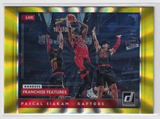 2021-22 Donruss #9 Pascal Siakam Franchise Features Holo Yellow Laser #/25