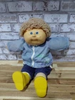 Cabbage Patch Kids Play Doll Blonde Curly Hair Yellow Shoes vintage